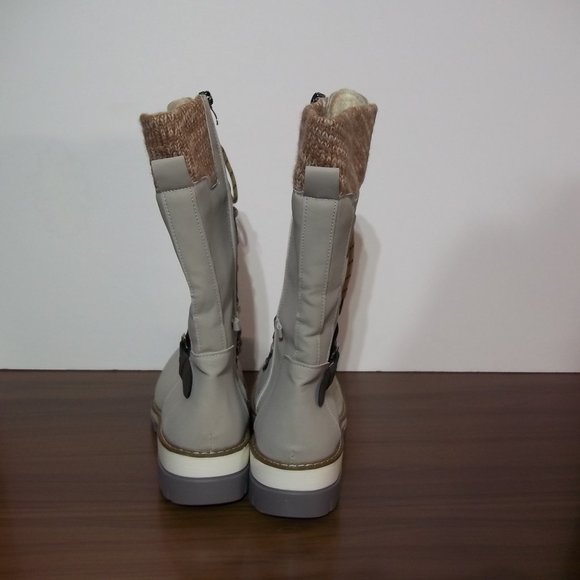 NEW - Oh! Chics - Ladies - grey/tan - mid-calf - winter boots - size 9 - Picture 5 of 5